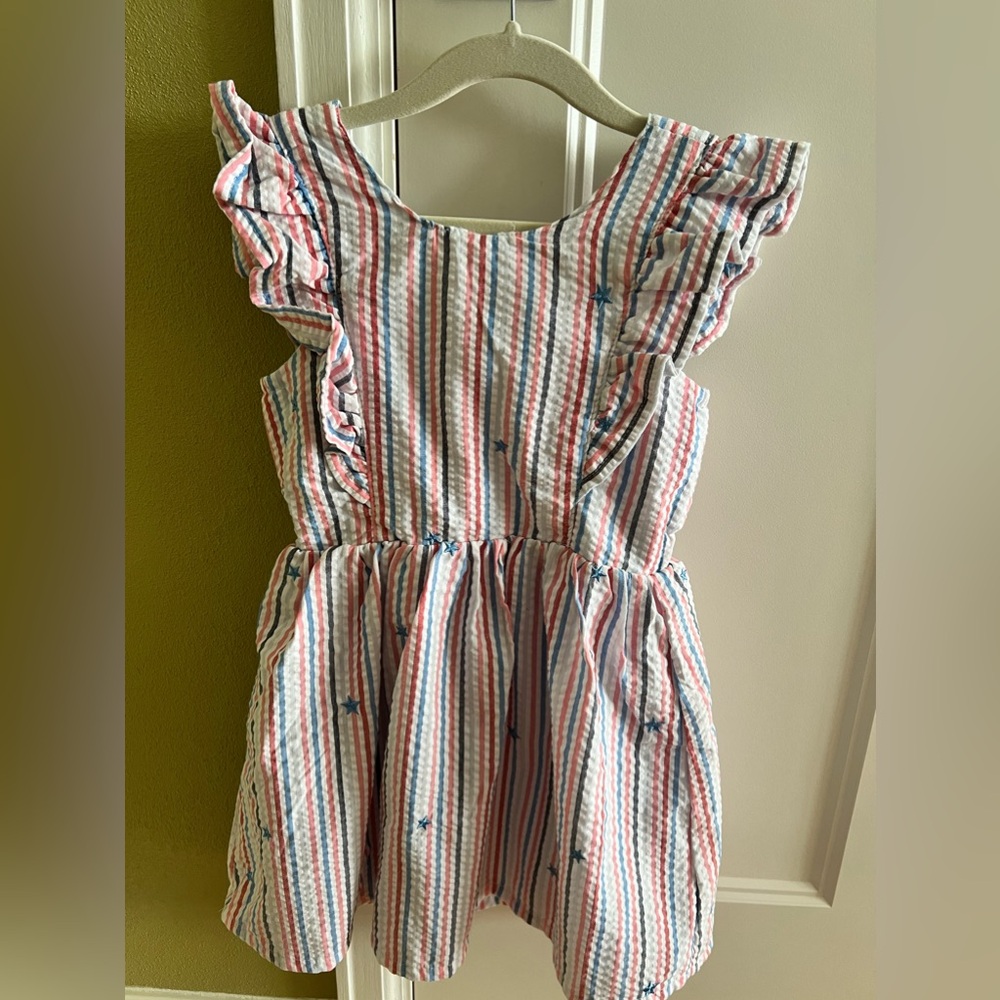 ♥️ 🤍 💙 Fun July 4 Dress ⭐️ xs 4/5 Cat + Jack Dress! So cute 🥰